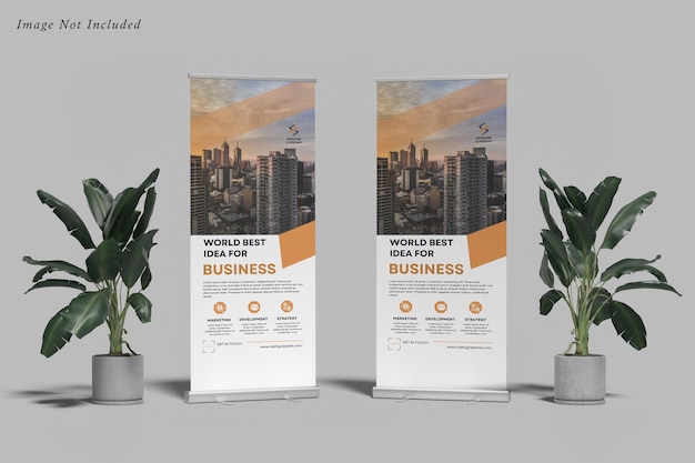 PSD rollup banner mockup