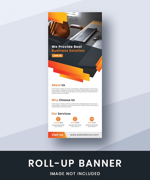 PSD rollup-banner-set-vorlage für unternehmen