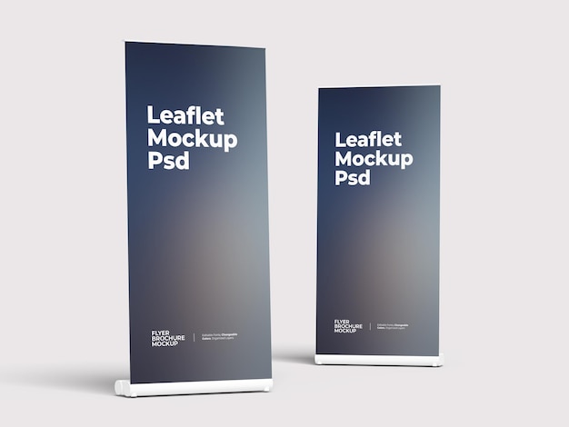 Rollup Leaflet Display Mockup