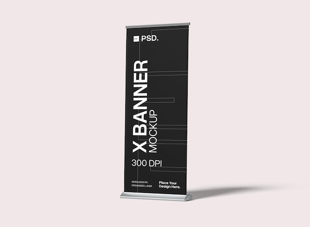 Rollup X Banner Mockup para publicidad y promoción