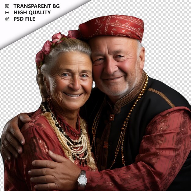 PSD romantic old german couple valentinstag mit schmuck tr transparenter hintergrund psd isoliert