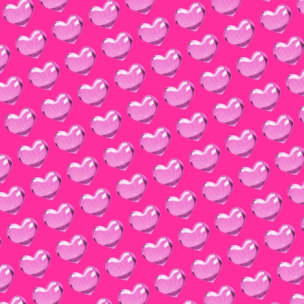 Romantic Valentine Lila Herzen und rosa Hintergrund Muster Design