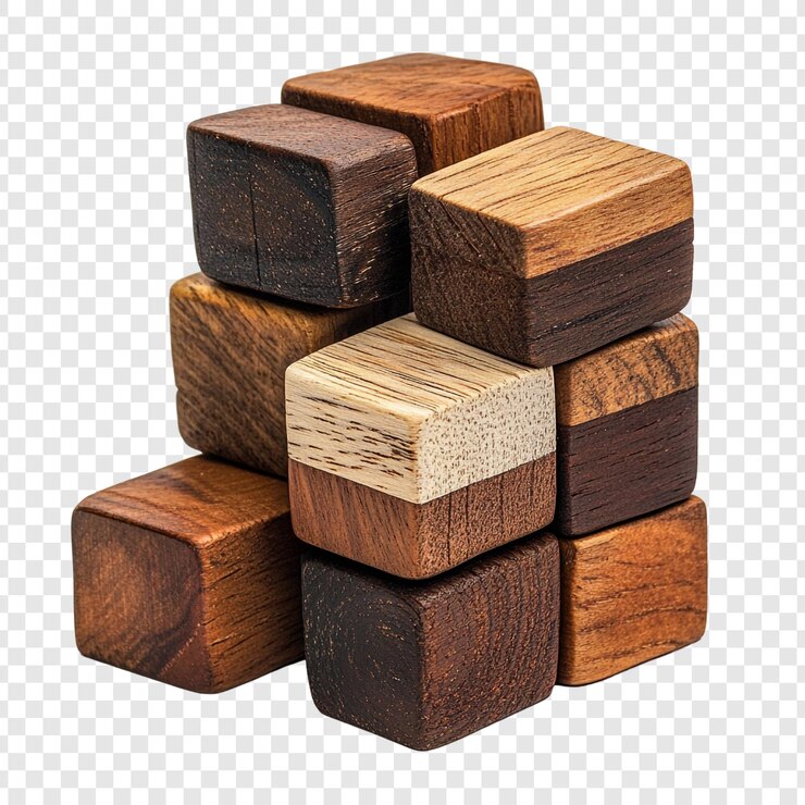 PSD el rompecabezas de bloques de madera