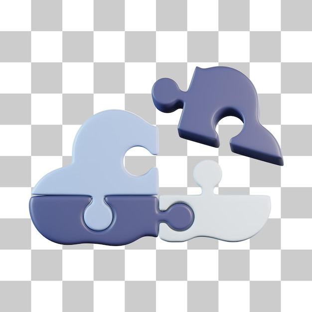 PSD rompecabezas, nube, 3d, icono