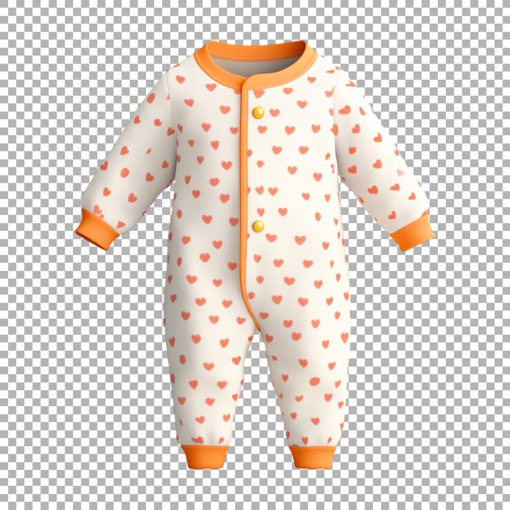 PSD ropa de bebé linda de png en un fondo transparente generada por ai