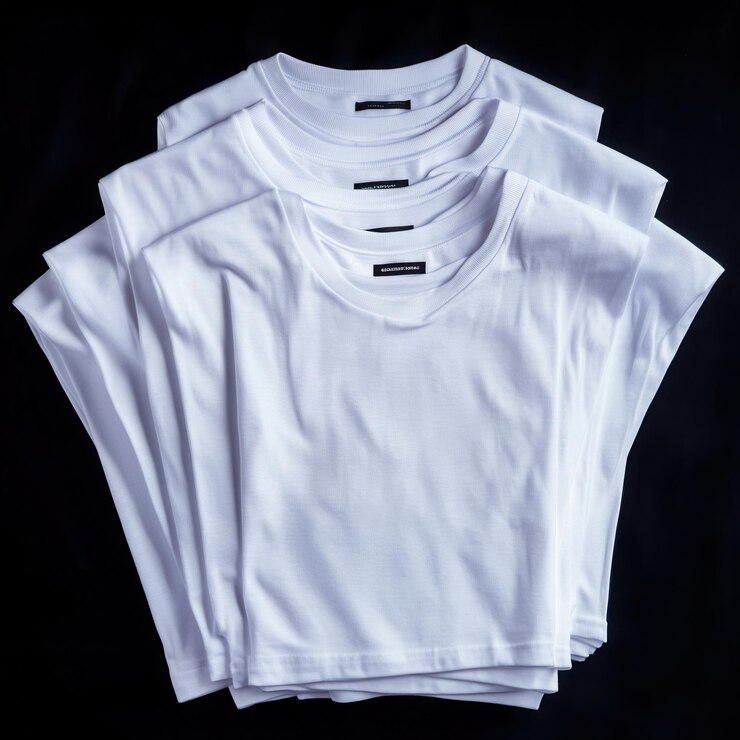 Ropa blanca y sencilla aislada sobre un fondo transparente