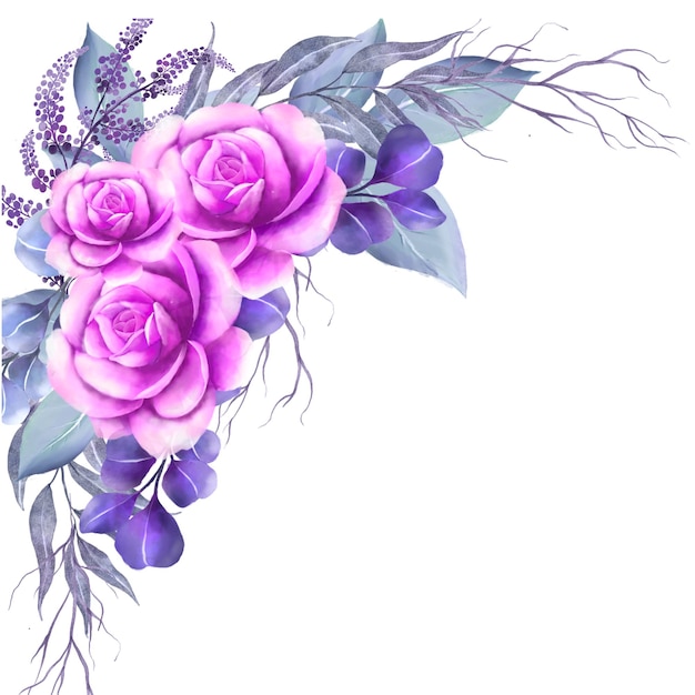 Ropa de flores en acuarela