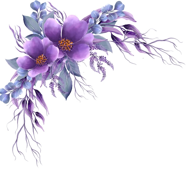 Ropa de flores en acuarela