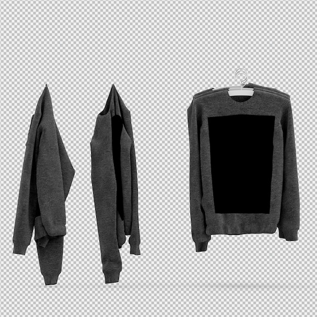 ropa isométrica como render 3d aislado