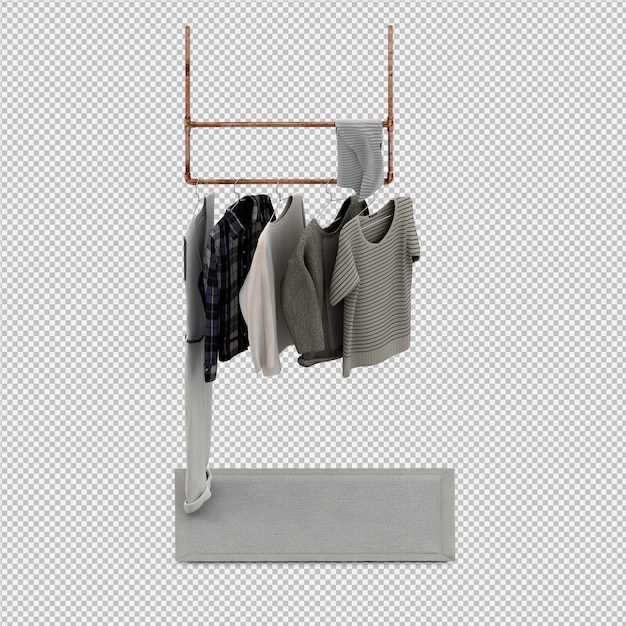 ropa isométrica como render 3d aislado