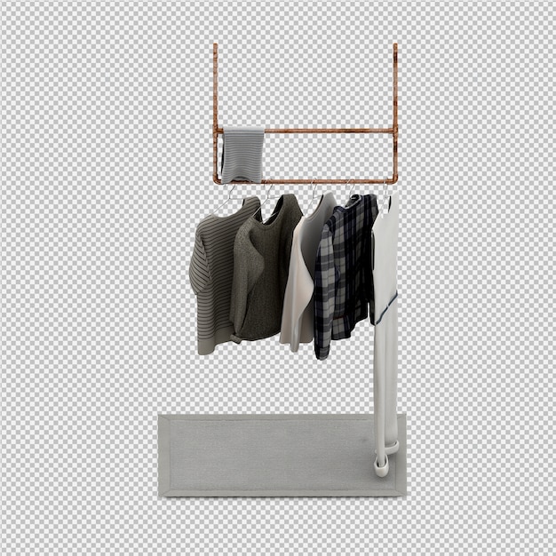 Ropa isométrica como render 3d aislado