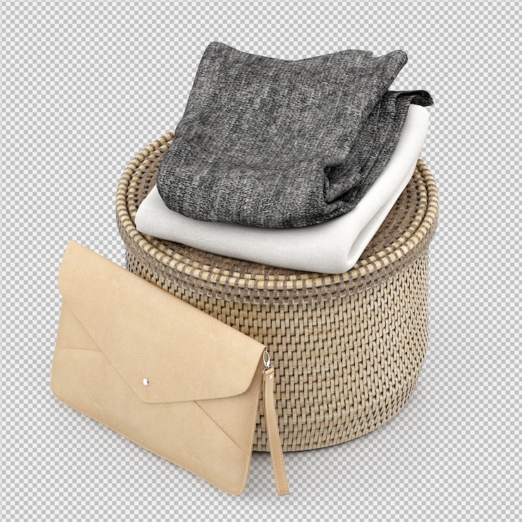 PSD ropa isométrica como render 3d aislado