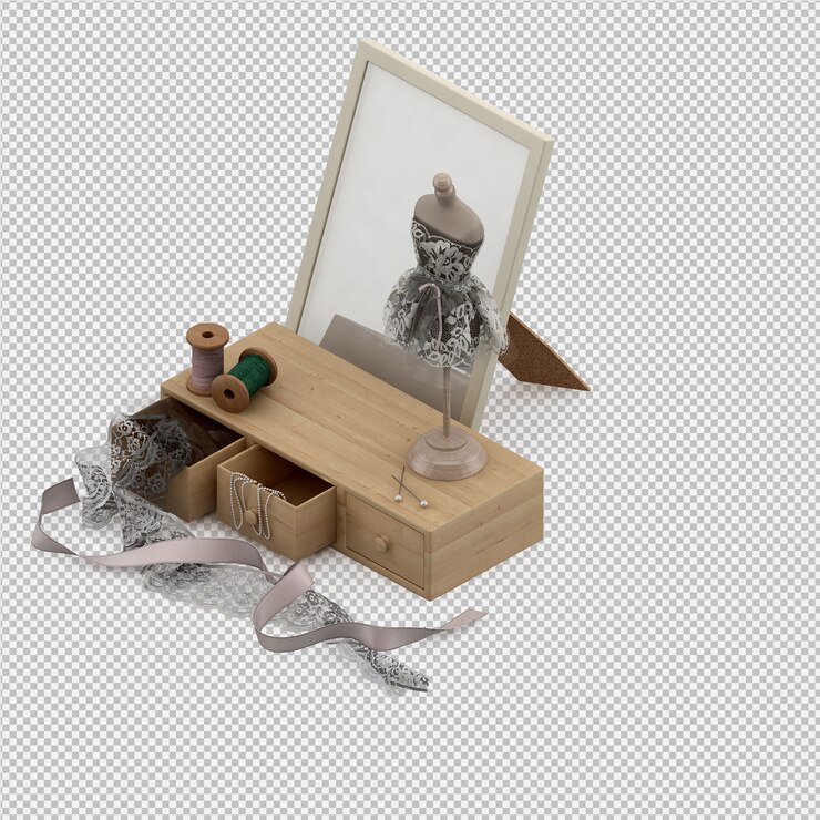 PSD ropa isométrica como render 3d aislado