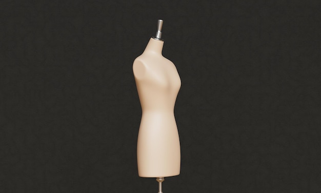 Ropa de mujer Torso maniquí Mock up 3D Rendering no AI