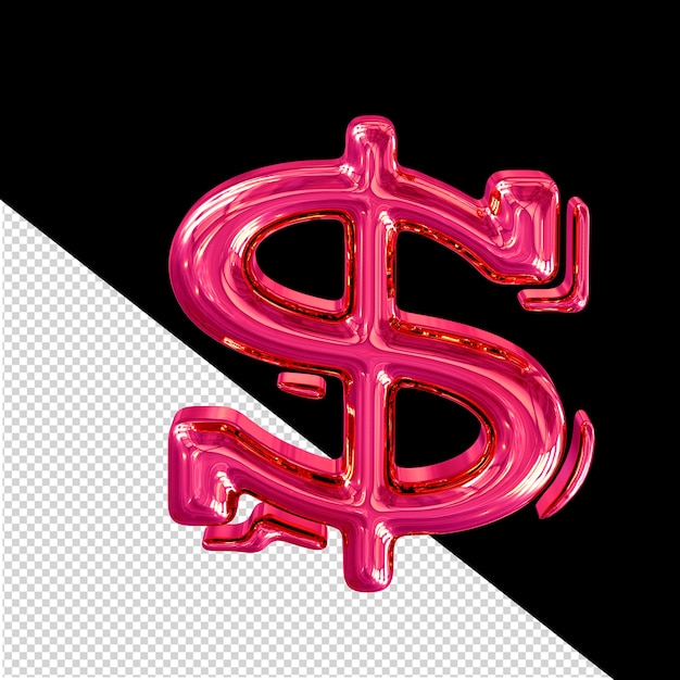 Rosa 3D-Symbol