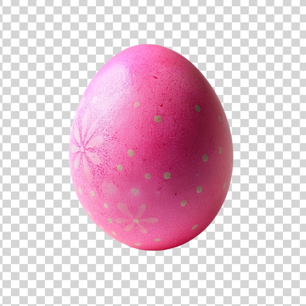 PSD rosa easter-eier mit schatten auf durchsichtigem hintergrund