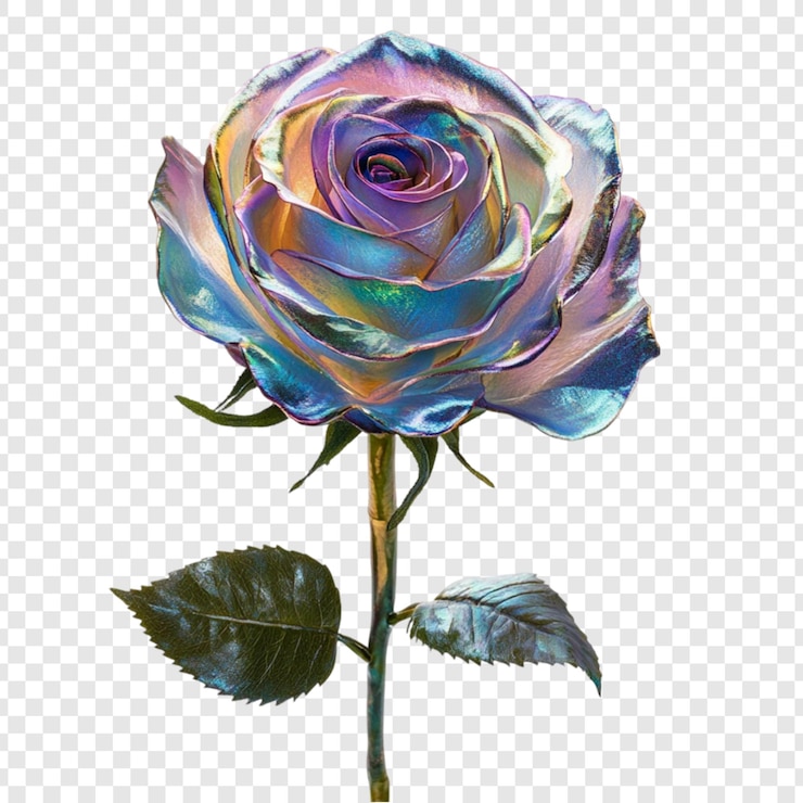 PSD la rosa irisante la flor mágica la belleza de la naturaleza