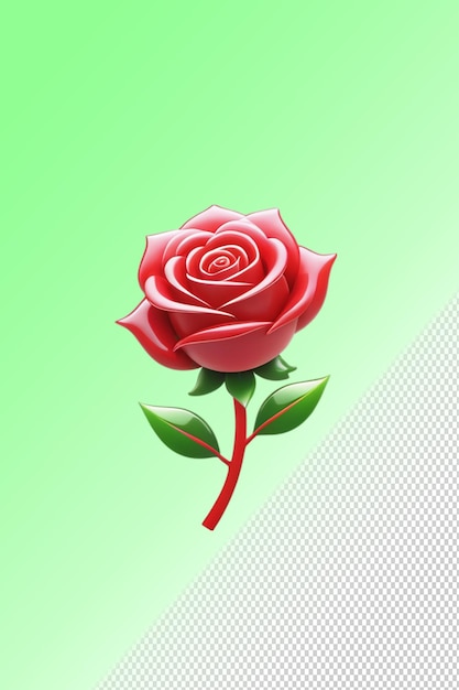 Una rosa roja con fondo verde y un fondo verde