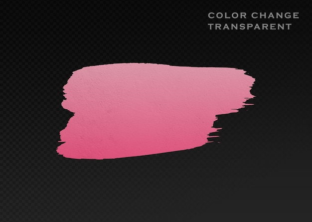 PSD rosafarbener pinselvorrat auf transparentem hintergrund
