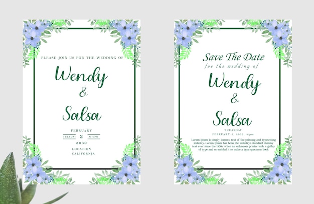 rosas flores tarjetas de boda con flores decorativas psd