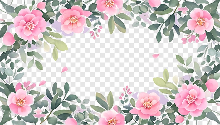 PSD rosas rosadas sobre un fondo blanco