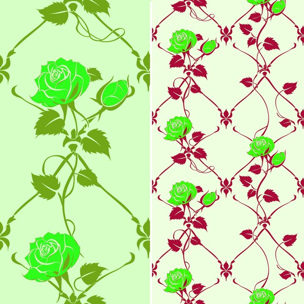 PSD rosas sobre un fondo verde