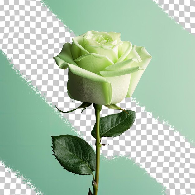 PSD rose avec fond transparent et teinte verte