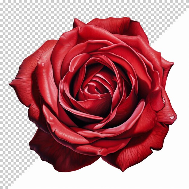 PSD rose isolée sur fond transparent