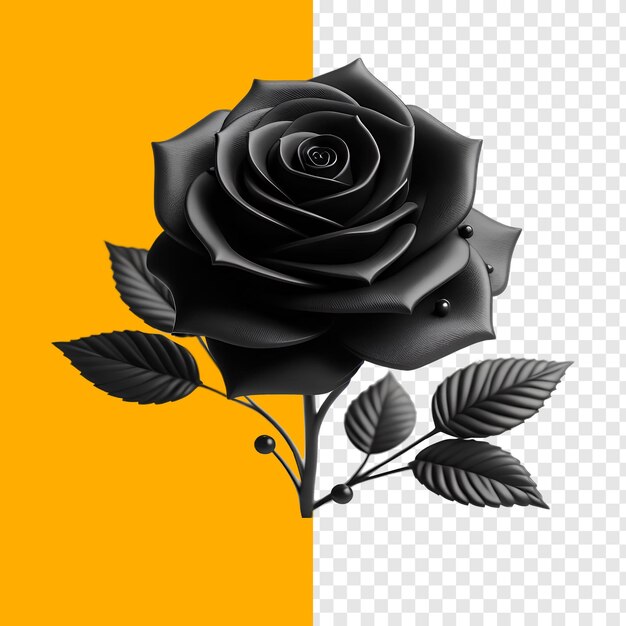 PSD une rose noire psd