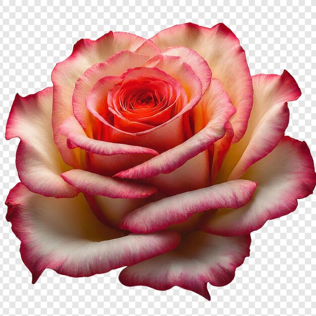 PSD rose und rose blütenblätter png isoliert auf durchsichtigem hintergrund