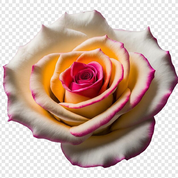 PSD rose und rose blütenblätter png isoliert auf durchsichtigem hintergrund