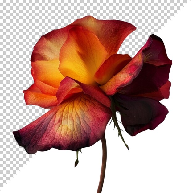 PSD roseblume png isoliert auf durchsichtigem hintergrund