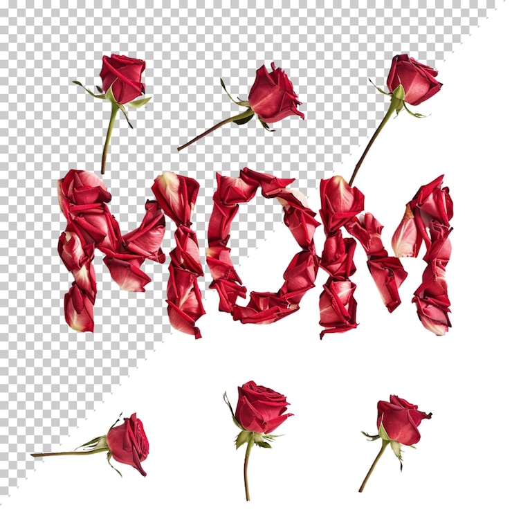 PSD rosenblume png isoliert auf durchsichtigem hintergrund