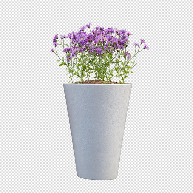 Roses en rendu 3d isolé