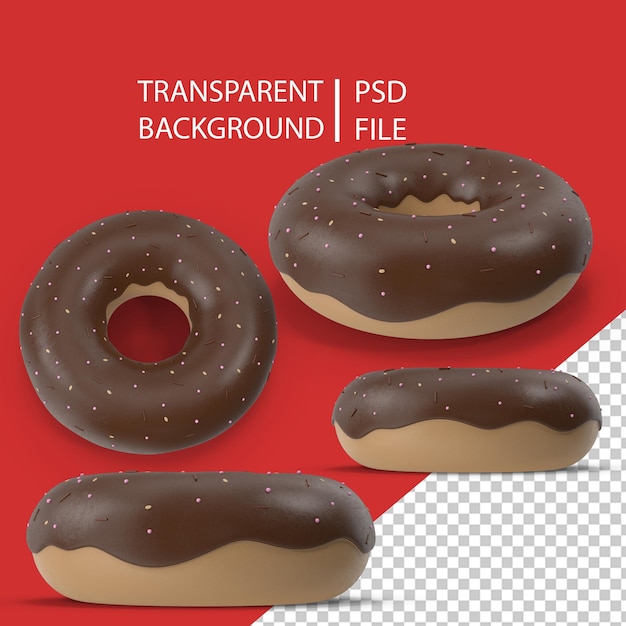 Rosquilla de chocolate png