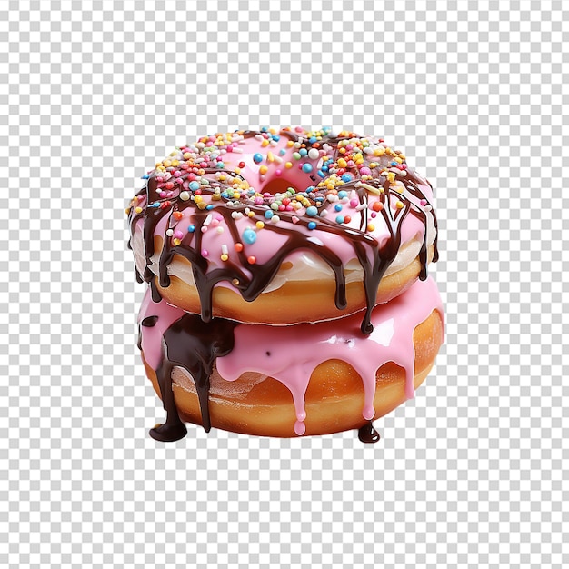 PSD rosquinha de chocolate em fundo transparente png