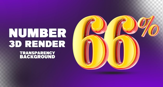 Rosso con il numero giallo 66