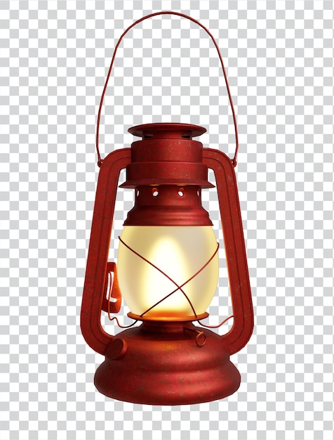 PSD rostige rote lampe 3d gerendert