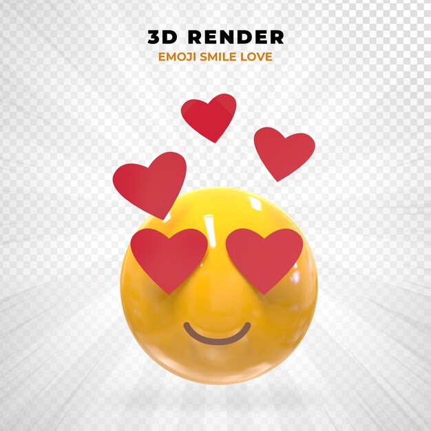 PSD rosto animado 3d render mídia social psd