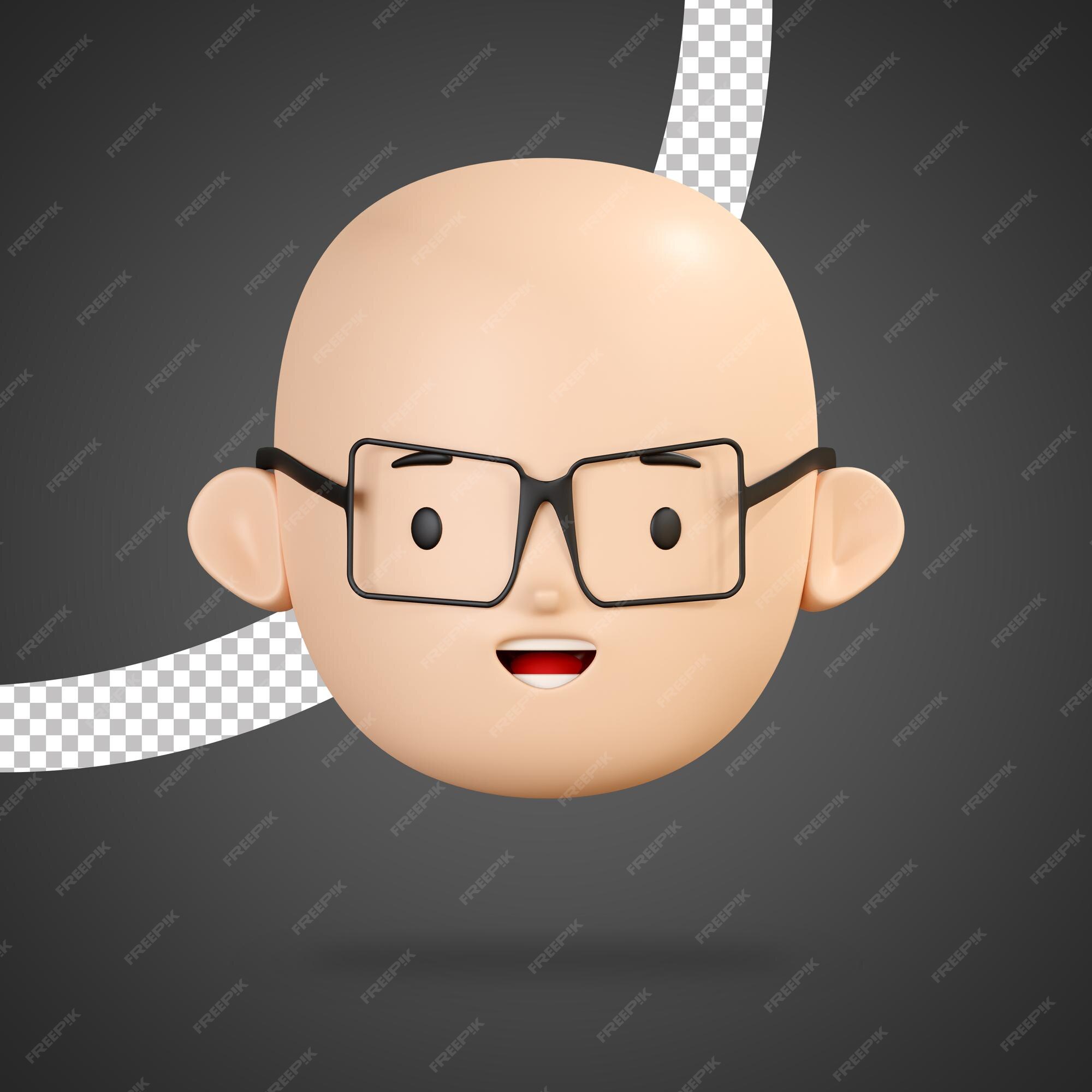 Emoji Sorridente Emoticon Masculino Feliz Simples Com Óculos