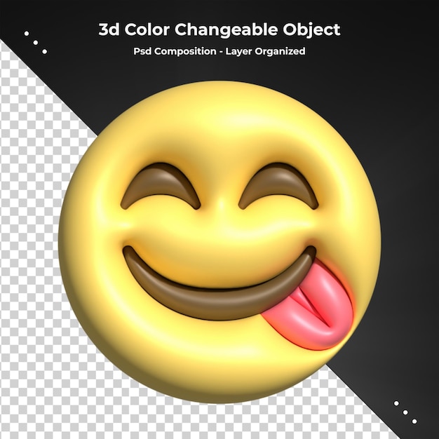 Rostos Emoji com expressões faciais 3D renderização de ícones Emoji estilizados