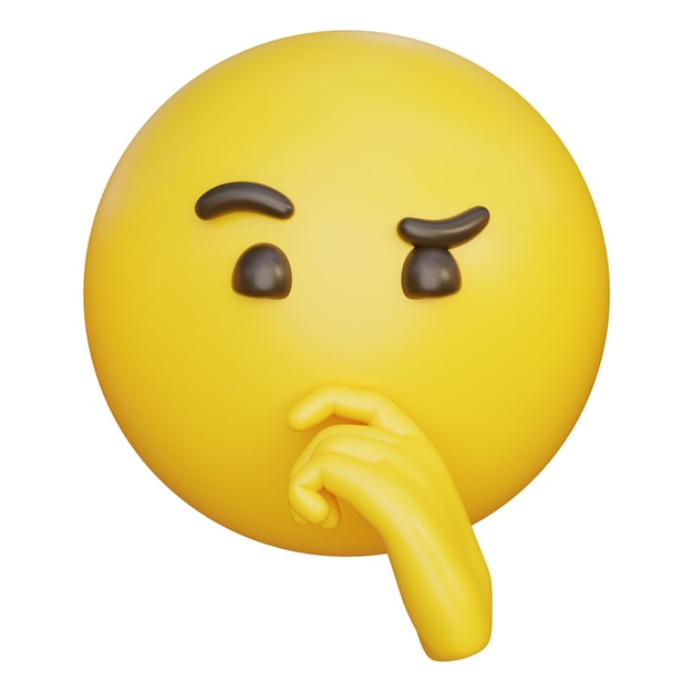 el rostro de duda emoji emoticon icono 3D