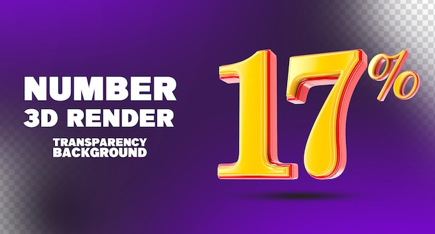 Rot mit gelber Nummer 17