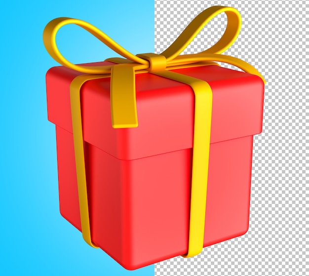Rote Geschenkbox 3D