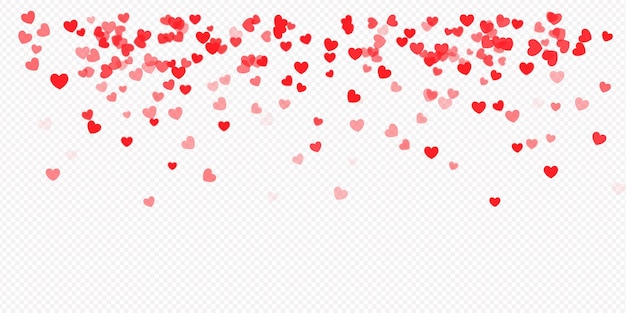 Rote Konfettiherzen Design für Valentinstag Hochzeit Geburtstag Psd Vorlage