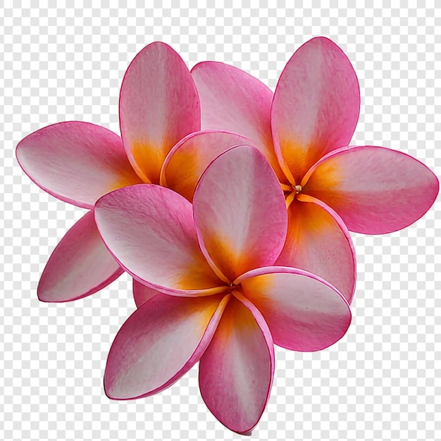 PSD rote plumeria-blüte png isoliert auf durchsichtigem hintergrund premium psd