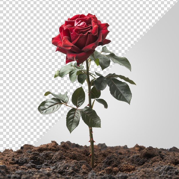 PSD rote rosenblume png