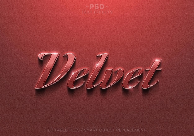 Rote Samttexteffekte