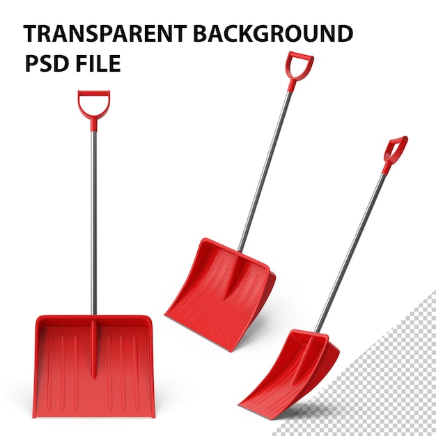 PSD rote schneeschaufel png