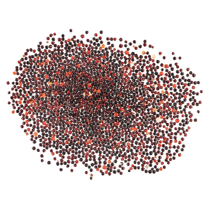 PSD rote und schwarze quinoa-samen